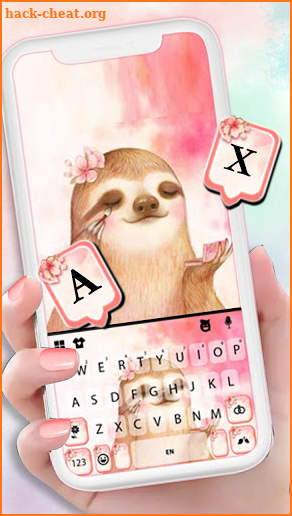 Pretty Sloth Keyboard Background screenshot