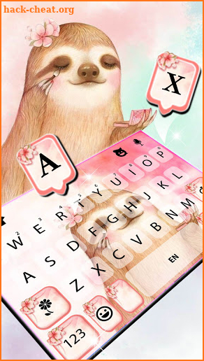 Pretty Sloth Keyboard Background screenshot