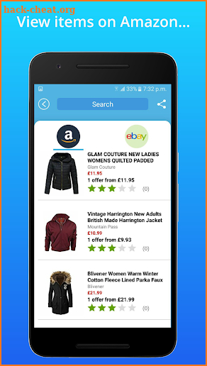 Price comparison - Amazon & eBay - Snap Up screenshot