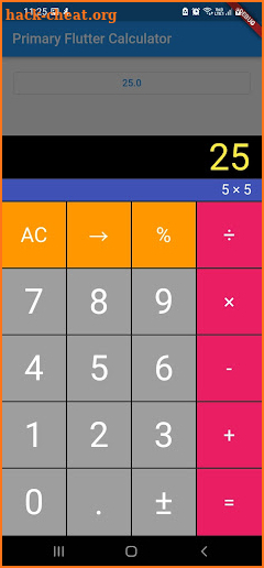 Primary Flutter Calculator screenshot