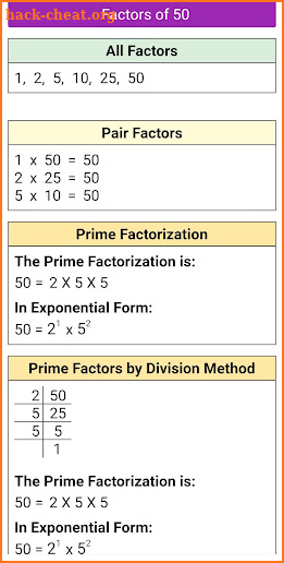 Prime Factors, LCM & HCM Pro screenshot