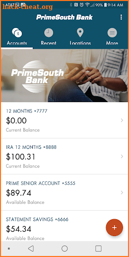 PrimeSouth Bank GA screenshot