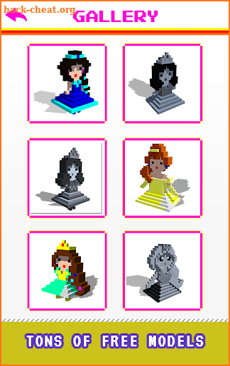 Princess 3D Color by Number: Voxel Coloring Book screenshot