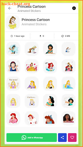 Princess Animated Stickers screenshot