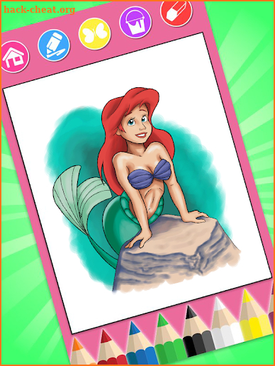 Princess Ariel The Little Mermaid Coloring Game screenshot