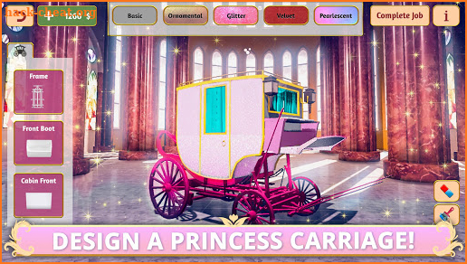 Princess Carriage: Design & Ride. Horse Games 2018 screenshot