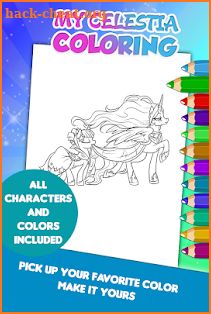 Princess Celestia Coloring Game screenshot