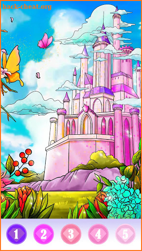 Princess color by number: Coloring games offline screenshot