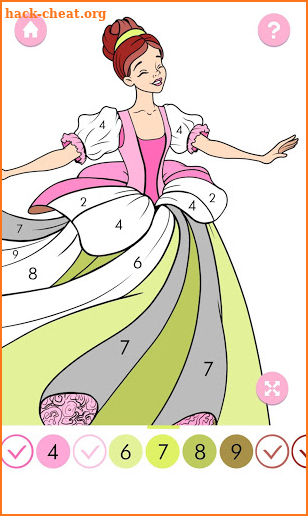 Princess Color by Number – Princess Coloring Book screenshot