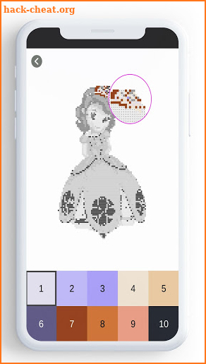 Princess Color By Number, princess coloring game screenshot