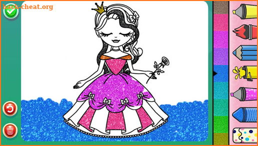 Princess Coloring Book for Kids - Glitter screenshot