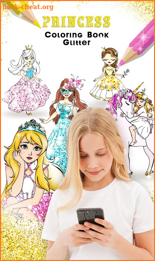 Princess Coloring Book Glitter screenshot