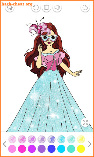 Princess Coloring Book Glitter screenshot
