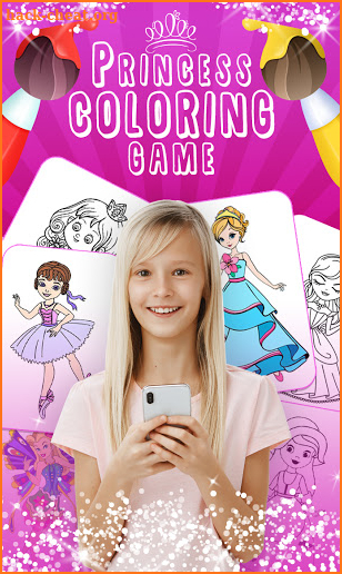 Princess Coloring Book Glitter Game screenshot