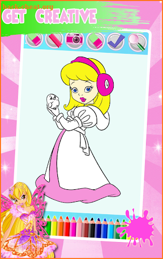 Princess Coloring Book Pages: Kids Coloring Games screenshot