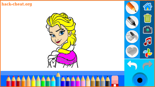 Princess Coloring Page game screenshot