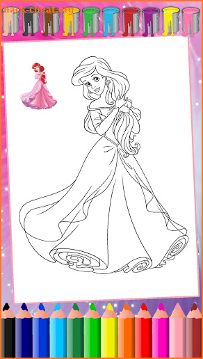 Princess Coloring, Princess Coloring Pages. screenshot