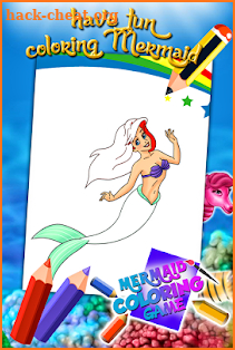 Princess Mermaid Coloring Game screenshot