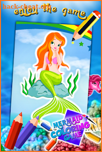 Princess Mermaid Coloring Game screenshot