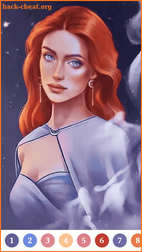 Princess Paint by Number Game screenshot