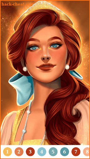 Princess Paint by Number Game screenshot