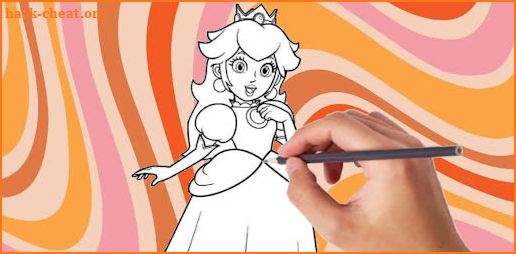 Princess Peach Coloring book screenshot