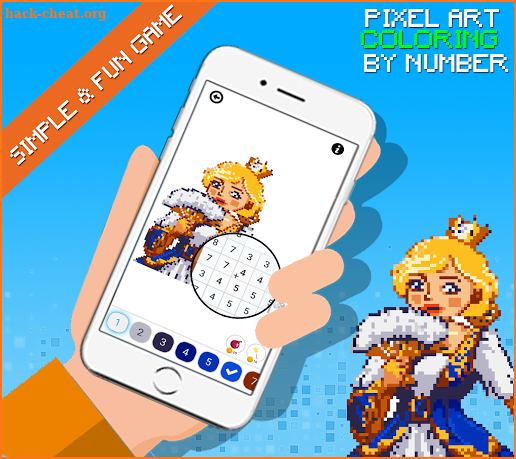 Princess Pixel Art - Coloring By Number screenshot