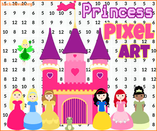 Princess Pixel Art: Princess Color By Number screenshot