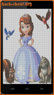 Princess Pixel Art Sandbox Color By Number Drawing screenshot