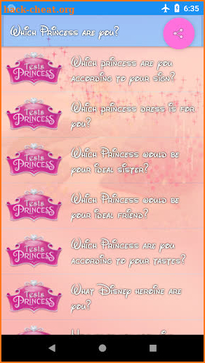Princess Test. Which princess do you look like? screenshot