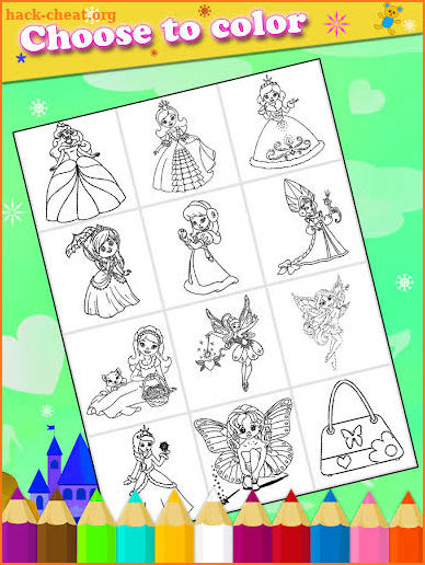 princesses coloring book-sweet coloring screenshot