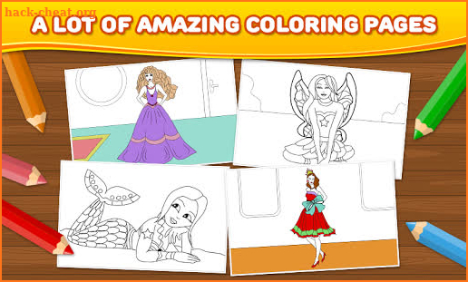Princesses, Fairies, Mermaids : Coloring Book screenshot
