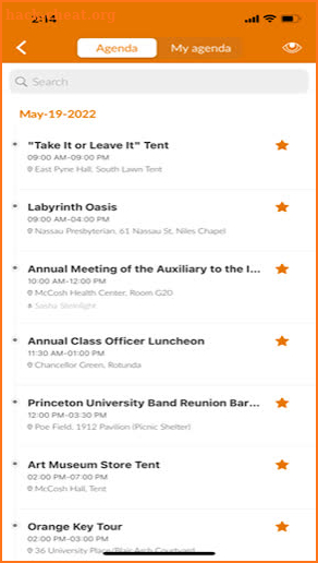 Princeton Events screenshot