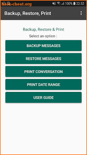 Print Text Messages (Backup, Restore & Print) screenshot