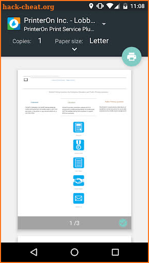 PrinterOn Print Service Plugin screenshot