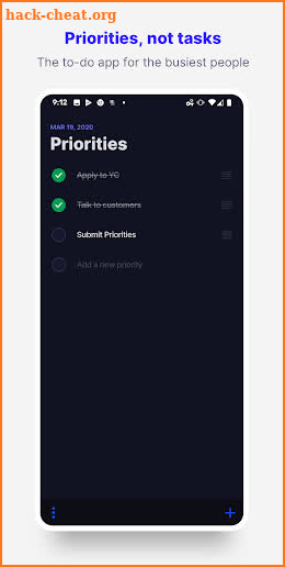 Priorities: the most effective to-do list screenshot