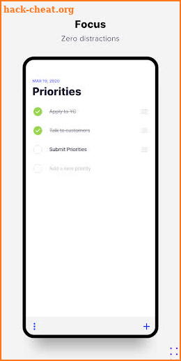 Priorities: the most effective to-do list screenshot
