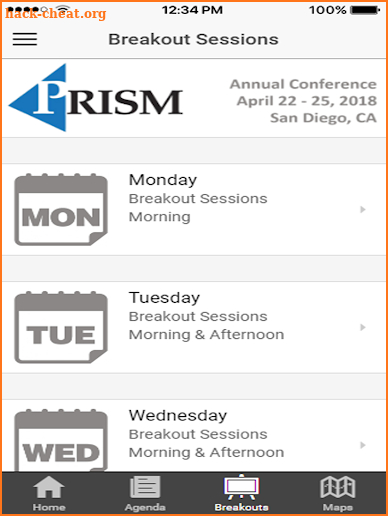PRISM Conference screenshot