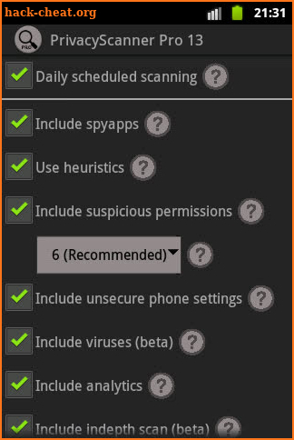 Privacy Scanner (AntiSpy) Pro screenshot