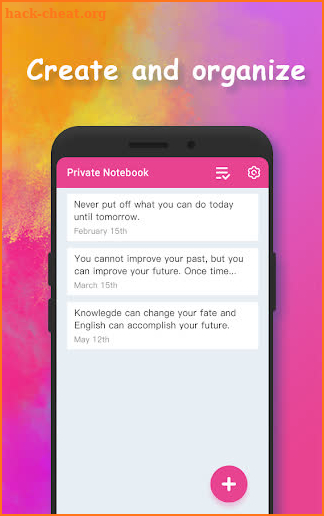 Private Notebook - safe&reminder screenshot