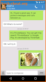 Private Space Pro- SMS&Contact screenshot