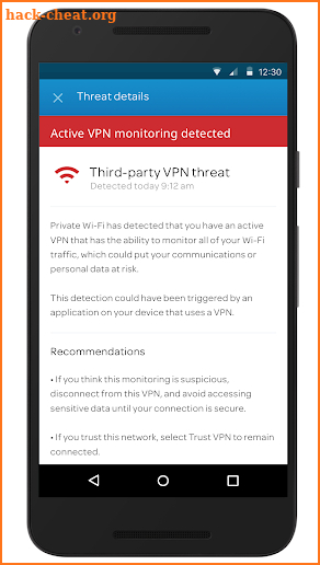 Private Wi-Fi screenshot