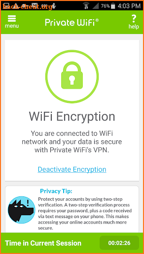 Private WiFi™ Mobile by AOL screenshot