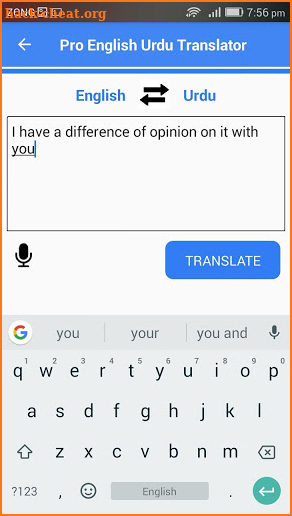Pro English Urdu Voice Translator & Dictionary App screenshot