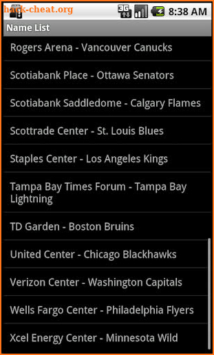 Pro Hockey Arenas Teams screenshot