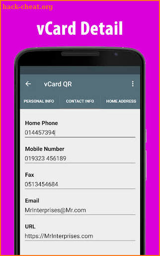 Pro QR Generater For Vcard screenshot