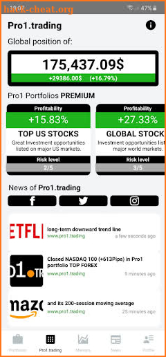 Pro1.trading screenshot