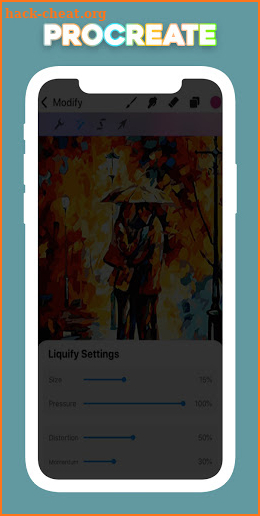 Procreate Mobile X Paint Editing Steps screenshot
