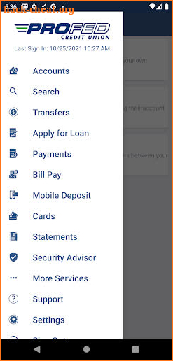 ProFed Digital Banking screenshot