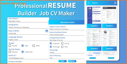 Professional Resume Builder - Job CV Maker screenshot